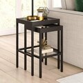 Henn & Hart Alexis Blackened Bronze Nested Side Table Set ST0388